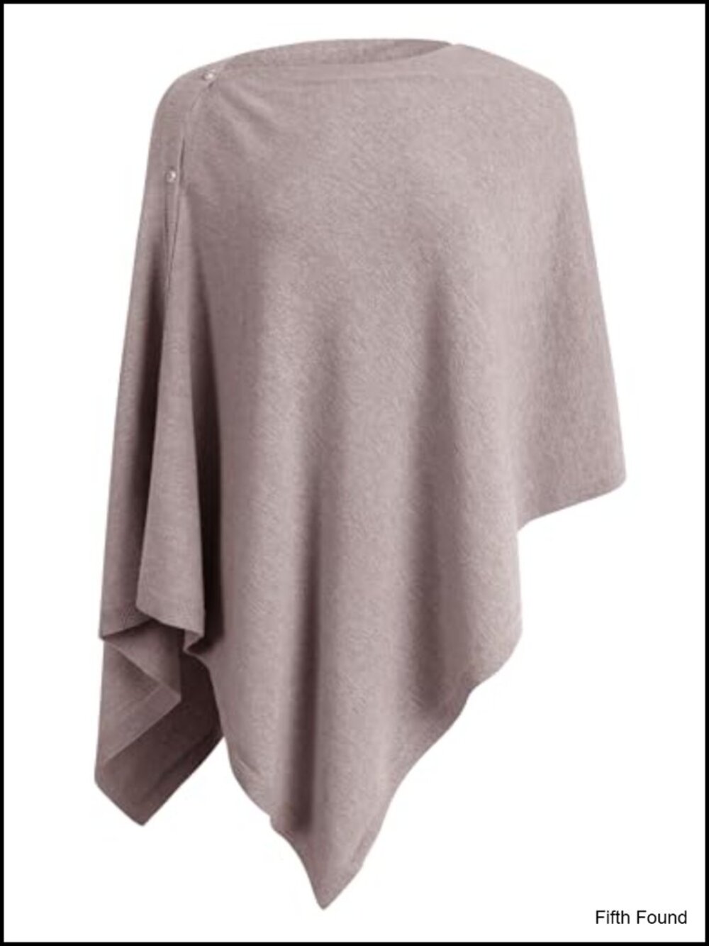 Knit Poncho Shawl Wrap Sweater Button Scarf Cape Sleeve